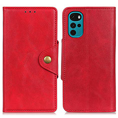 Handytasche Stand Schutzhülle Flip Leder Hülle N03P für Motorola Moto G22 Rot