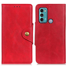 Handytasche Stand Schutzhülle Flip Leder Hülle N03P für Motorola Moto G40 Fusion Rot