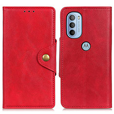 Handytasche Stand Schutzhülle Flip Leder Hülle N03P für Motorola Moto G41 Rot