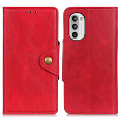 Handytasche Stand Schutzhülle Flip Leder Hülle N03P für Motorola Moto G82 5G Rot