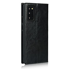 Handytasche Stand Schutzhülle Flip Leder Hülle N04 für Samsung Galaxy Note 20 5G Schwarz