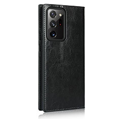 Handytasche Stand Schutzhülle Flip Leder Hülle N04 für Samsung Galaxy Note 20 Ultra 5G Schwarz