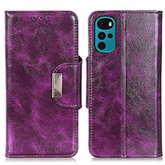 Handytasche Stand Schutzhülle Flip Leder Hülle N04P für Motorola Moto G22 Violett