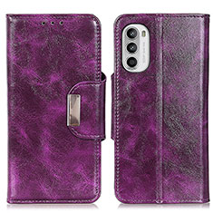 Handytasche Stand Schutzhülle Flip Leder Hülle N04P für Motorola MOTO G52 Violett