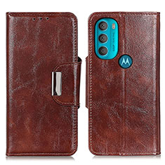 Handytasche Stand Schutzhülle Flip Leder Hülle N04P für Motorola Moto G71 5G Braun