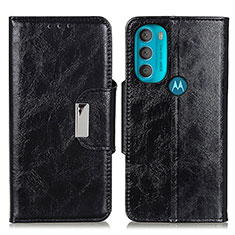 Handytasche Stand Schutzhülle Flip Leder Hülle N04P für Motorola Moto G71 5G Schwarz