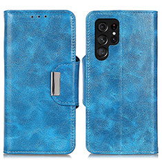 Handytasche Stand Schutzhülle Flip Leder Hülle N04P für Samsung Galaxy S22 Ultra 5G Hellblau