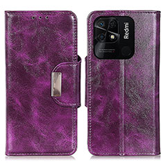 Handytasche Stand Schutzhülle Flip Leder Hülle N04P für Xiaomi Redmi 10 India Violett