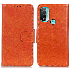 Handytasche Stand Schutzhülle Flip Leder Hülle N05P für Motorola Moto E30 Orange