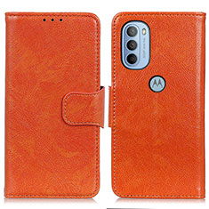 Handytasche Stand Schutzhülle Flip Leder Hülle N05P für Motorola Moto G41 Orange