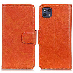 Handytasche Stand Schutzhülle Flip Leder Hülle N05P für Motorola Moto G50 5G Orange