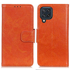 Handytasche Stand Schutzhülle Flip Leder Hülle N05P für Samsung Galaxy M32 4G Orange
