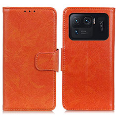 Handytasche Stand Schutzhülle Flip Leder Hülle N05P für Xiaomi Mi 11 Ultra 5G Orange
