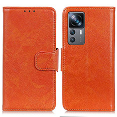 Handytasche Stand Schutzhülle Flip Leder Hülle N05P für Xiaomi Mi 12T Pro 5G Orange