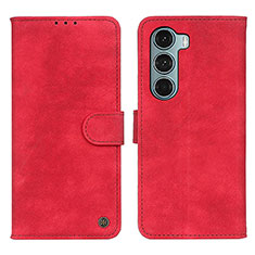 Handytasche Stand Schutzhülle Flip Leder Hülle N06P für Motorola Moto G200 5G Rot