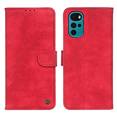 Handytasche Stand Schutzhülle Flip Leder Hülle N06P für Motorola Moto G22 Rot