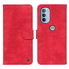 Handytasche Stand Schutzhülle Flip Leder Hülle N06P für Motorola Moto G41 Rot