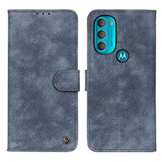 Handytasche Stand Schutzhülle Flip Leder Hülle N06P für Motorola Moto G71 5G Blau