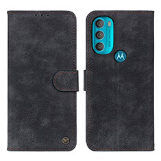 Handytasche Stand Schutzhülle Flip Leder Hülle N06P für Motorola Moto G71 5G Schwarz