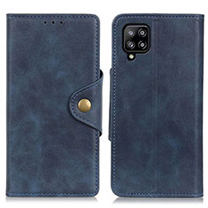 Handytasche Stand Schutzhülle Flip Leder Hülle N06P für Samsung Galaxy A22 4G Blau
