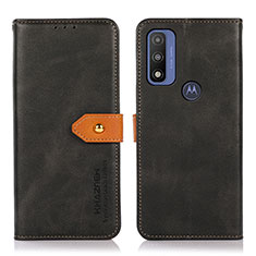 Handytasche Stand Schutzhülle Flip Leder Hülle N07P für Motorola Moto G Pure Schwarz