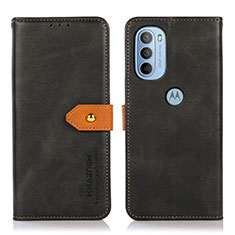 Handytasche Stand Schutzhülle Flip Leder Hülle N07P für Motorola Moto G31 Schwarz
