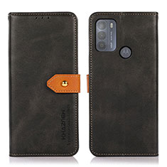 Handytasche Stand Schutzhülle Flip Leder Hülle N07P für Motorola Moto G50 Schwarz