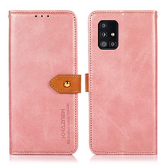 Handytasche Stand Schutzhülle Flip Leder Hülle N07P für Samsung Galaxy A51 5G Rosa