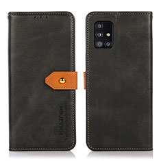 Handytasche Stand Schutzhülle Flip Leder Hülle N07P für Samsung Galaxy M40S Schwarz