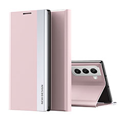 Handytasche Stand Schutzhülle Flip Leder Hülle Q01H für Samsung Galaxy S21 5G Rosa