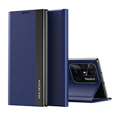 Handytasche Stand Schutzhülle Flip Leder Hülle Q01H für Xiaomi Redmi 10 Power Blau