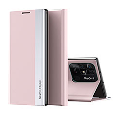 Handytasche Stand Schutzhülle Flip Leder Hülle Q01H für Xiaomi Redmi 10C 4G Rosegold