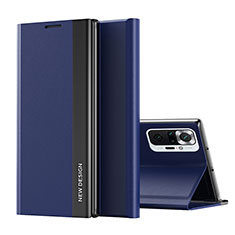 Handytasche Stand Schutzhülle Flip Leder Hülle Q01H für Xiaomi Redmi Note 10 Pro Max Blau