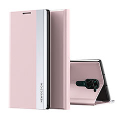 Handytasche Stand Schutzhülle Flip Leder Hülle Q01H für Xiaomi Redmi Note 9 Rosegold