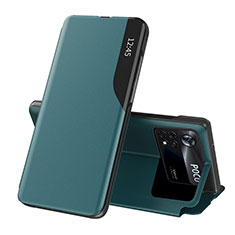 Handytasche Stand Schutzhülle Flip Leder Hülle Q02H für Xiaomi Poco X4 Pro 5G Grün