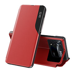 Handytasche Stand Schutzhülle Flip Leder Hülle Q02H für Xiaomi Poco X4 Pro 5G Rot