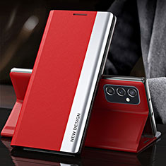 Handytasche Stand Schutzhülle Flip Leder Hülle Q03H für Samsung Galaxy M52 5G Rot