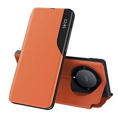 Handytasche Stand Schutzhülle Flip Leder Hülle QH1 für Huawei Honor Magic5 Lite 5G Orange