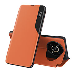 Handytasche Stand Schutzhülle Flip Leder Hülle QH1 für Huawei Honor X9 5G Orange