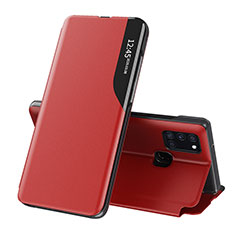 Handytasche Stand Schutzhülle Flip Leder Hülle QH1 für Samsung Galaxy A21s Rot