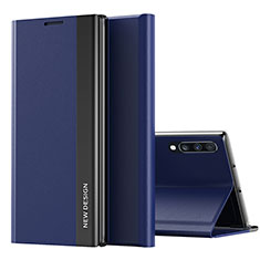 Handytasche Stand Schutzhülle Flip Leder Hülle QH1 für Samsung Galaxy A70 Blau