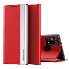 Handytasche Stand Schutzhülle Flip Leder Hülle QH1 für Samsung Galaxy M21s Rot