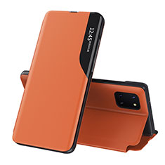 Handytasche Stand Schutzhülle Flip Leder Hülle QH1 für Samsung Galaxy Note 10 Lite Orange