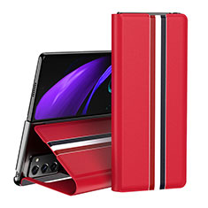 Handytasche Stand Schutzhülle Flip Leder Hülle QH1 für Samsung Galaxy Z Fold2 5G Rot