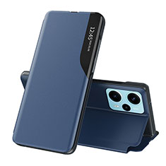 Handytasche Stand Schutzhülle Flip Leder Hülle QH1 für Xiaomi Poco F5 5G Blau