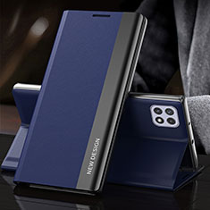 Handytasche Stand Schutzhülle Flip Leder Hülle QH2 für Samsung Galaxy A22 5G Blau