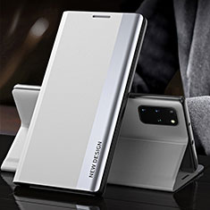 Handytasche Stand Schutzhülle Flip Leder Hülle QH2 für Samsung Galaxy S20 Plus 5G Weiß