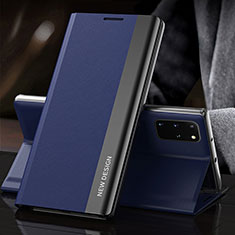 Handytasche Stand Schutzhülle Flip Leder Hülle QH2 für Samsung Galaxy S20 Plus Blau