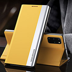 Handytasche Stand Schutzhülle Flip Leder Hülle QH2 für Samsung Galaxy S20 Plus Gelb