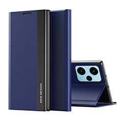 Handytasche Stand Schutzhülle Flip Leder Hülle QH2 für Xiaomi Poco F5 5G Blau